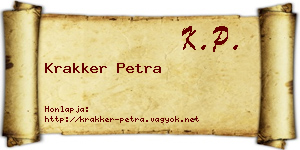 Krakker Petra névjegykártya