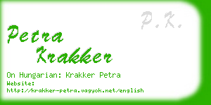 petra krakker business card